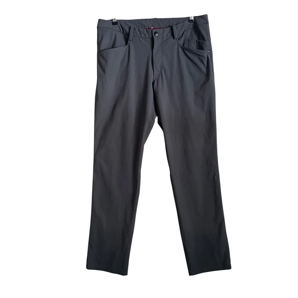 Lululemon ABC Pant Classic Warpstreme Asphalt Grey Mens Straight Leg Pants 36 XL